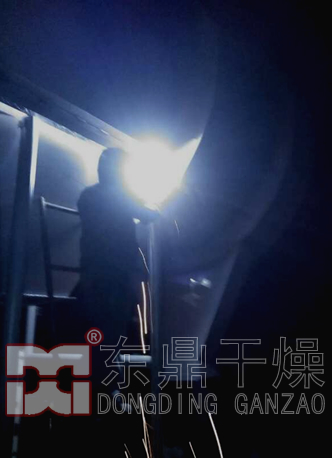 菏澤煤泥烘干機改造現場